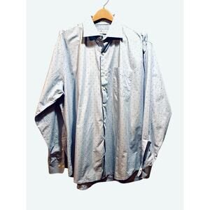 Peter Milar seaside button down mens shirt light blue size 2XL 100% cotton
